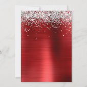Save The Date Parties scintillant argentée Ruby Red Ombre Foil (Dos)