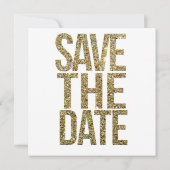 Save The Date Parties scintillant blanche et or Enregistrer la d (Dos)