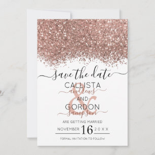 Save The Date Parties scintillant blanche Rose de luxe Confetti
