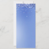 Save The Date Parties scintillant Bleue Élégante Photo Mariage E (Dos)