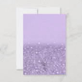 Save The Date Parties scintillant de lavande Mariage moderne (Dos)