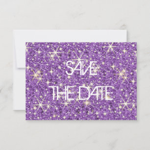 Save The Date Parties scintillant d'étoile pourpre brillant enre