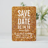 Save the date | Parties scintillant d'or Fab II (Debout devant)