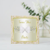 Save The Date Parties scintillant d'or, Gemmes florales diamant  (Debout devant)