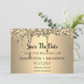 Save The Date Parties scintillant Gold Sparkle Mariage de luxe (Debout devant)