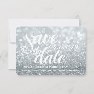Save the date   Parties scintillant légère en arge