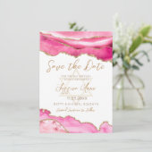 Save The Date Parties scintillant moderne rose or Bat mitzvah d' (Debout devant)