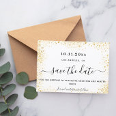 Save The Date parties scintillant or blanc mariage enregistrer l