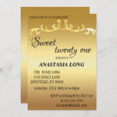 Save The Date Parties scintillant Or Moderne Et Élégante Enregis (Devant / Derrière)