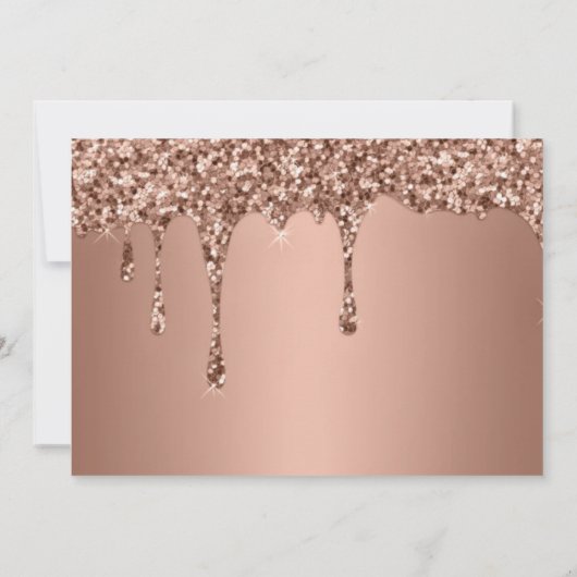 Save The Date Parties scintillant rose Gold Sparkle perche Quint (Dos)