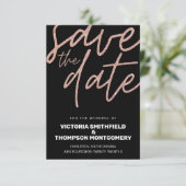 Save The Date Parties scintillant rose Noir tendance Mariage élé (Debout devant)