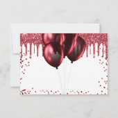 Save The Date Parties scintillant rouge blanc d'anniversaire gou (Dos)