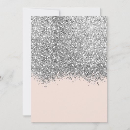 Save The Date Parties scintillant Silver Blush de luxe Confetti  (Dos)