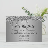 Save The Date Parties scintillant Silver Sparkle Drivers Mariage (Debout devant)