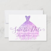 Save The Date Parties scintillant violet clair Chic Robe douce 1 (Devant)