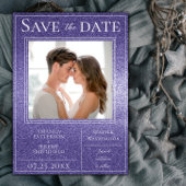 Save The Date Parties scintillant violet photo Enregistrer la da