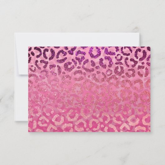 Save The Date Parties scintillant violet rose léopard Poster de (Dos)