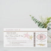 Save The Date Passe d'embarquement Mariage St. Thomas (Debout devant)