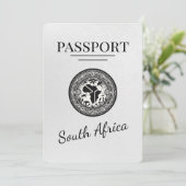 Save The Date Passeport Afrique du Sud blanche (Debout devant)