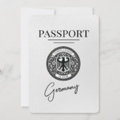 Save The Date Passeport Allemagne Blanche Enregistrer La Date (Devant)