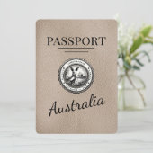 Save The Date Passeport Australie Beige Enregistrer La Date (Debout devant)