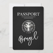 Save The Date Passeport Brésil Noir Enregistrer La Date (Devant)