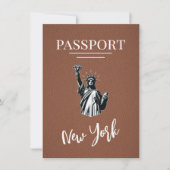 Save The Date Passeport Brown de New York (Devant)