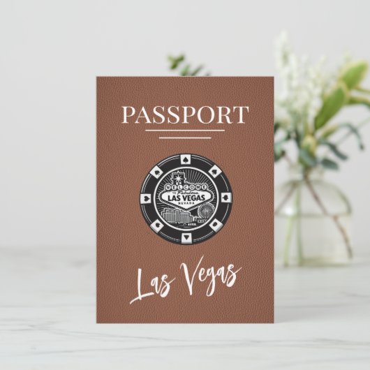 Save The Date Passeport Brown Las Vegas Enregistrer La Date (Debout devant)
