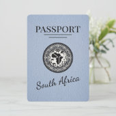 Save The Date Passeport d'Afrique du Sud Dusty Blue (Debout devant)
