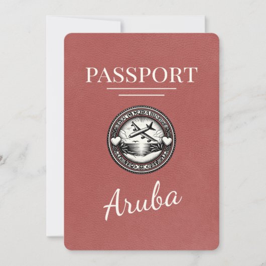 Save The Date Passeport De Bourgogne Lumière Aruba Enregistrer L (Devant)