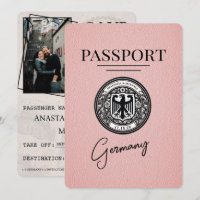 Passeport De L'Allemagne Rose Enregistrer La Date