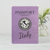 Save The Date Passeport de Lavender Purple Italie (Debout devant)