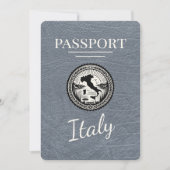 Save The Date Passeport de l'Italie d'argent (Devant)