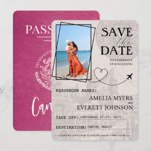 Save The Date Passeport De Magenta Cancun Enregistrer La Date