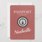 Save The Date Passeport De Nashville En Bourgogne Lumière Enregi (Devant)