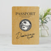 Save The Date Passeport de République Dominicaine Gold (Debout devant)