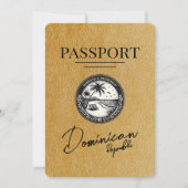 Save The Date Passeport de République Dominicaine Gold (Devant)