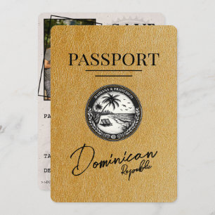 Save The Date Passeport de République Dominicaine Gold