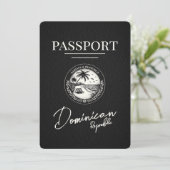Save The Date Passeport de République Dominicaine Noire (Debout devant)