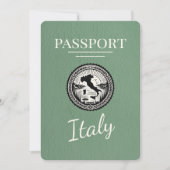 Save The Date Passeport de Sage Green Italie (Devant)