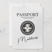 Save The Date Passeport des Maldives blanches Enregistrer la dat (Devant)