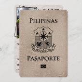 Save The Date Passeport Des Philippines Beige Enregistrer La Dat (Devant / Derrière)