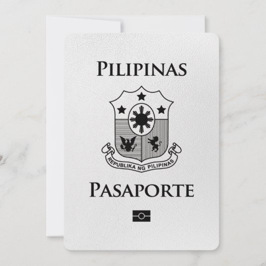 Save The Date Passeport Des Philippines Blanches Enregistrer La (Devant)