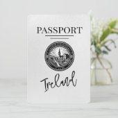 Save The Date Passeport D'Irlande Blanche Enregistrer La Date (Debout devant)