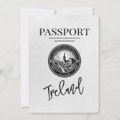 Save The Date Passeport D'Irlande Blanche Enregistrer La Date (Devant)