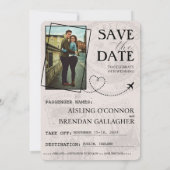 Save The Date Passeport D'Irlande Brown Enregistrer La Date (Dos)