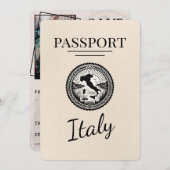 Save The Date Passeport d'Italie (Devant / Derrière)