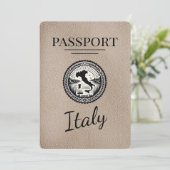 Save The Date Passeport d'Italie beige (Debout devant)