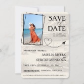 Save The Date Passeport du Costa Rica noir (Dos)