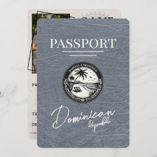 Save The Date Passeport En Argent République Dominicaine Enregis